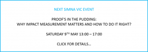 SIMNA VIC Event – Proof’s in the Pudding: Why impact measurement matters and how to do it right