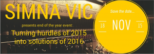 SIMNA Vic: Turning hurdles of 2015 into solutions of 2016!