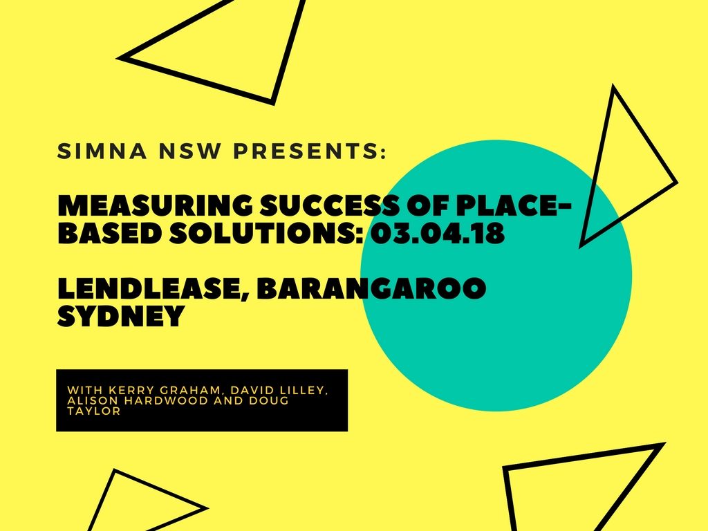 SIMNA NSW Event: Measuring success of place-based approaches