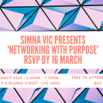 SIMNA Vic Event: Networking with Purpose – postponed