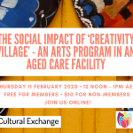 Webinar: The social impact of ‘Creativity Village’ – an arts program in an aged care facility
