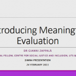 Think, Act, Do: Resources shared during the ‘Meaningful Evaluation’ webinar with Dr. Gianni Zappalà