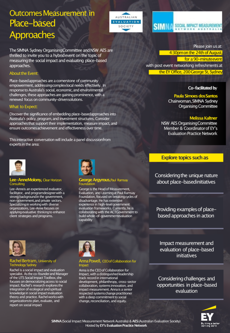 Outcomes Measurement in Place-based Approaches | SIMNA