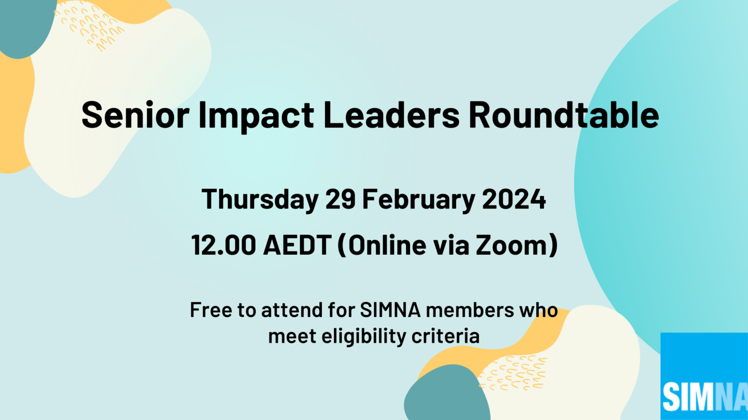 Senior Impact Leaders Roundtable (no 20) – SIMNA